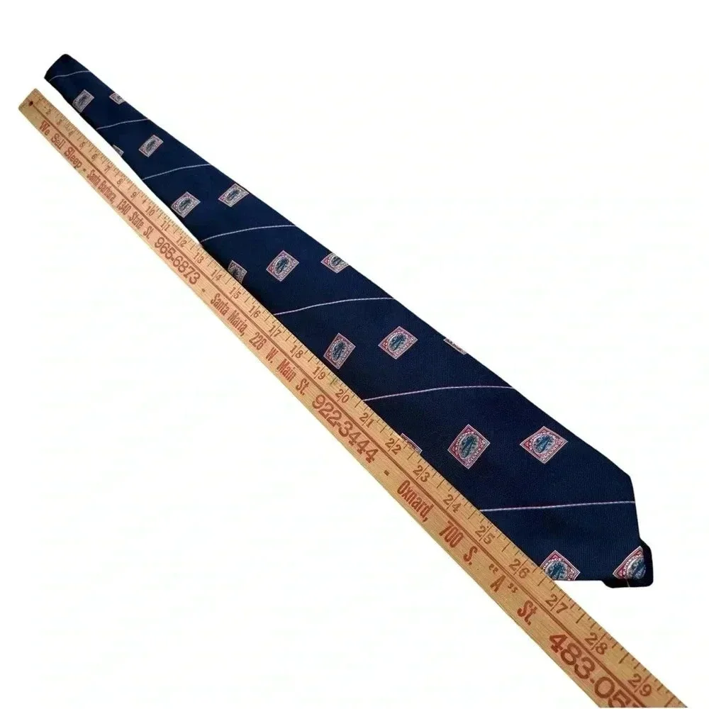 Vintage Smithsonian Air Mail Inverted Jenny Postage Stamp Tie